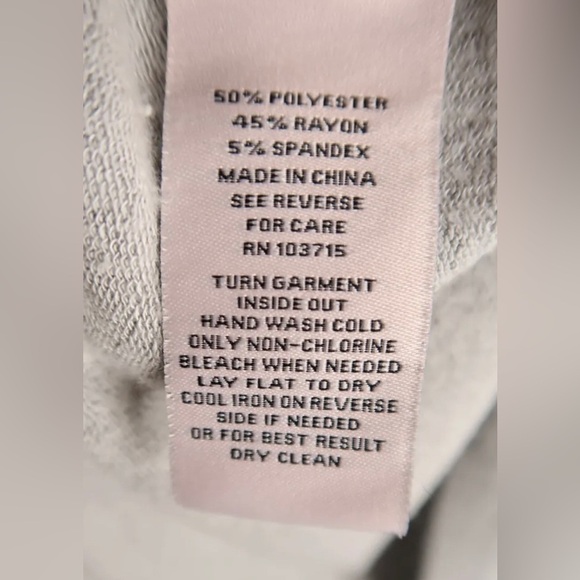 Nanette Lepore Oversized Pullover Hoodie Gray Short Sleeve Women’s Small - Picture 9 of 10